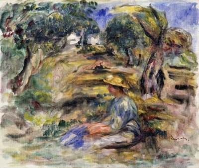 Donna in Blu, Seduta da Pierre Auguste Renoir