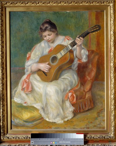 Donna che suona la chitarra da Pierre Auguste Renoir