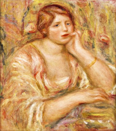 Donna con mano al viso, 1919 da Pierre Auguste Renoir