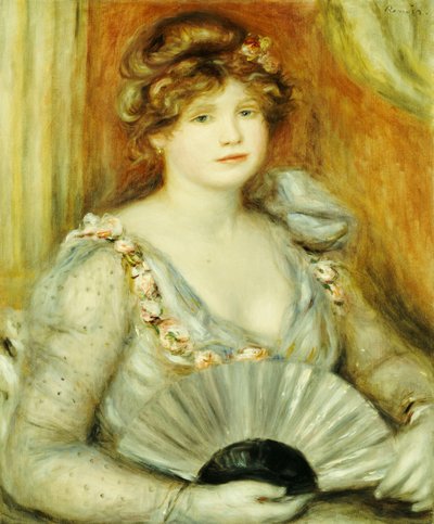 Donna con un ventaglio da Pierre Auguste Renoir
