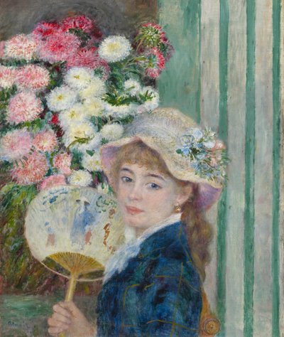 Donna con ventaglio, c.1879 da Pierre Auguste Renoir
