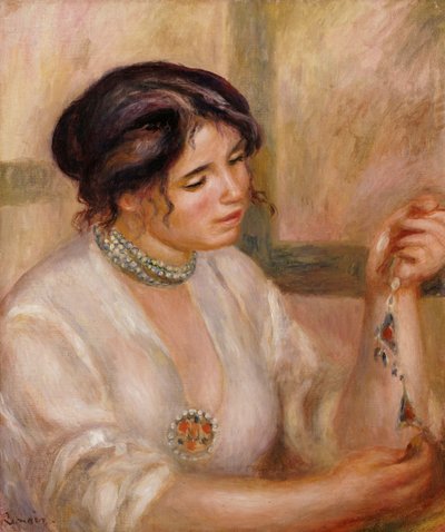 Donna con una collana da Pierre Auguste Renoir