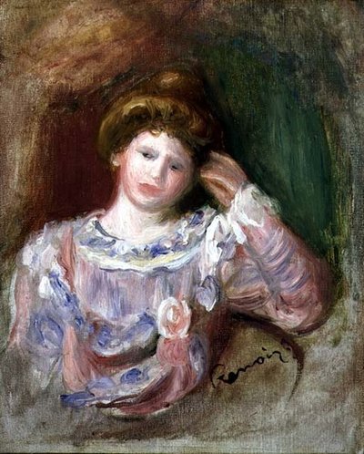 Donna con la testa nella mano da Pierre Auguste Renoir