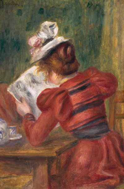 Giovane ragazza che legge, 1897 da Pierre Auguste Renoir
