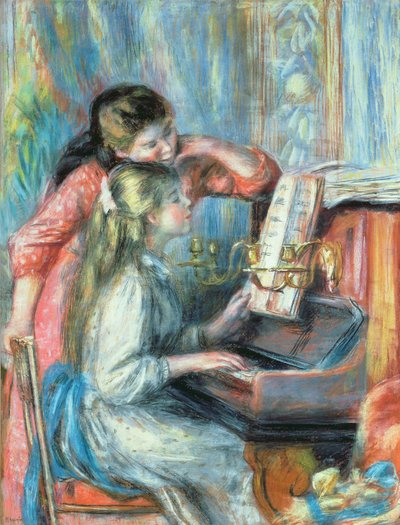 Giovani ragazze al pianoforte da Pierre Auguste Renoir