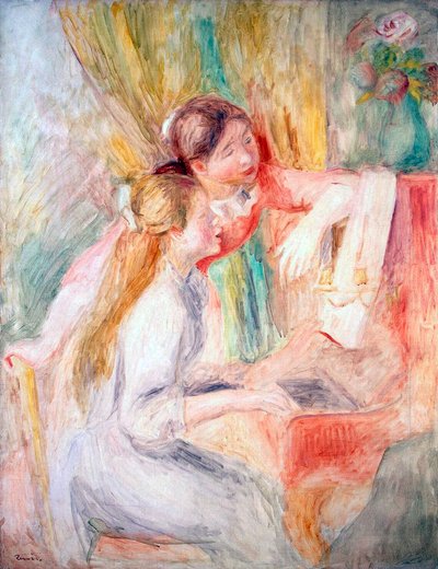 Giovani ragazze al pianoforte, 1892 da Pierre Auguste Renoir