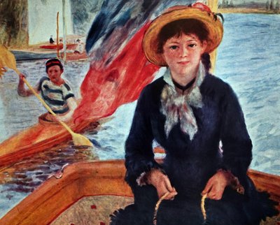 Giovane donna in una barca (Lise Trehot) da Pierre Auguste Renoir