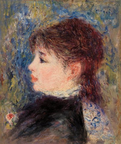 Giovane donna con rosa da Pierre Auguste Renoir
