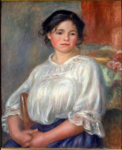 Giovane ragazza seduta da Pierre Auguste Renoir