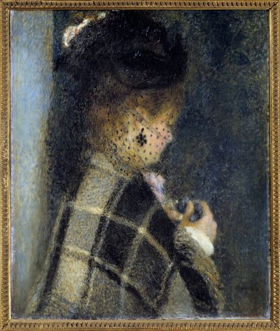 Giovane donna con un velo da Pierre Auguste Renoir