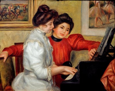 Yvonne e Christine Lerolle al pianoforte da Pierre Auguste Renoir