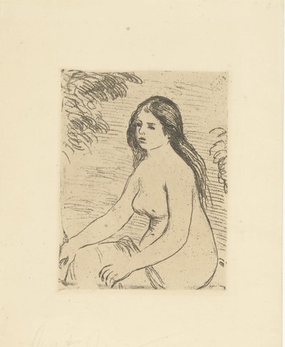 Donna nuda seduta da Pierre Auguste Renoir