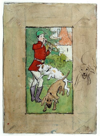 Un cacciatore con i suoi cani da Pierre Bonnard