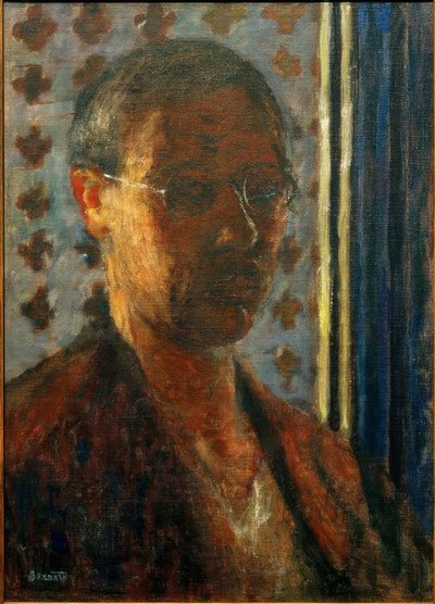 Autoritratto controluce, carta a fiori da Pierre Bonnard