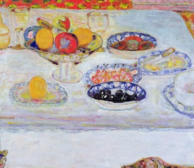 Ciotola e piatti di frutta, 1930-32 da Pierre Bonnard