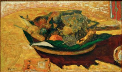 Coppa di frutta su un tavolo da Pierre Bonnard