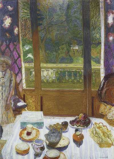 La sala da pranzo con vista sul giardino da Pierre Bonnard