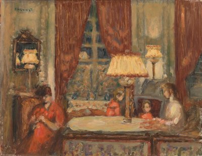 Serata sotto le lampade da Pierre Bonnard