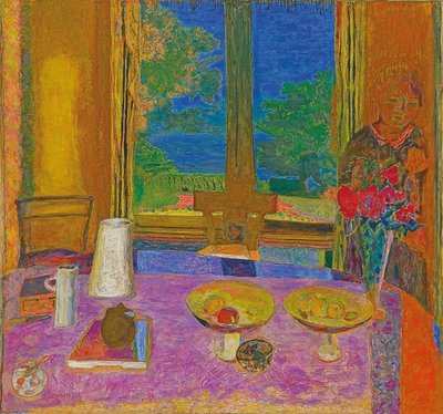 Grande sala da pranzo sul giardino da Pierre Bonnard
