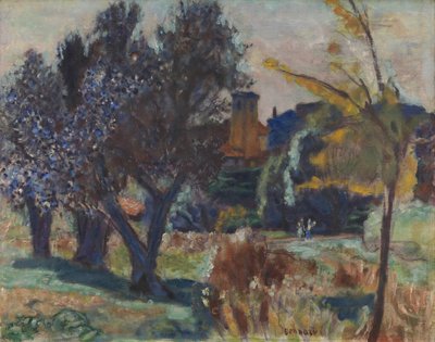 Paesaggio con ulivi e una cappella, c.1924 da Pierre Bonnard