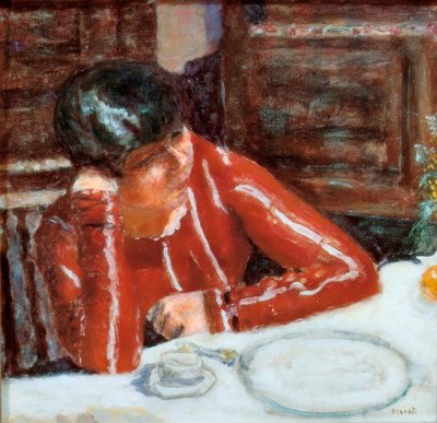Le corsage rouge - Marthe Bonnard da Pierre Bonnard