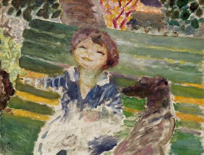 Bambina con un cane da Pierre Bonnard