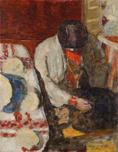 Marthe alla tovaglia bianca da Pierre Bonnard