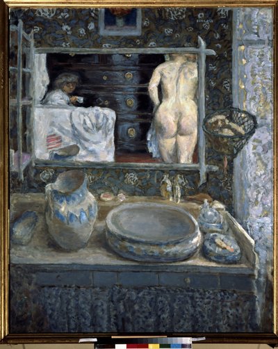 Specchio sopra un lavabo da Pierre Bonnard