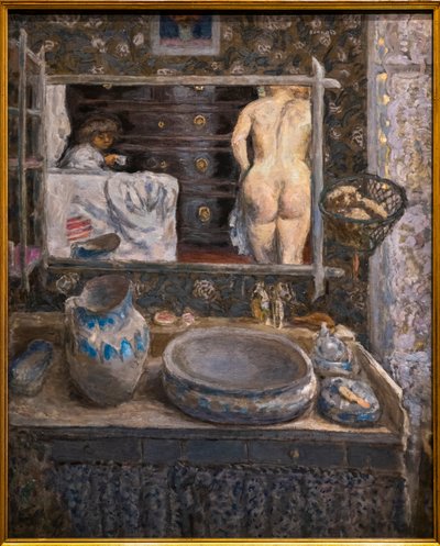 Specchio sopra un lavabo da Pierre Bonnard