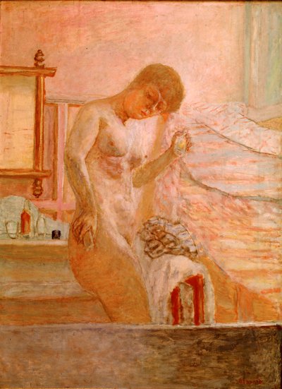 Nudo in piedi alla toilette da Pierre Bonnard