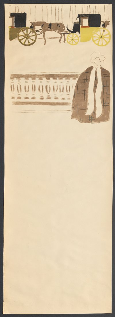 Passeggiata delle bambinaie, Friso di carrozze da Pierre Bonnard
