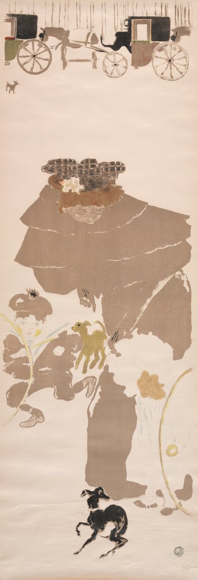 Passeggiata delle bambinaie, Frieze of Carriages, 1895 da Pierre Bonnard