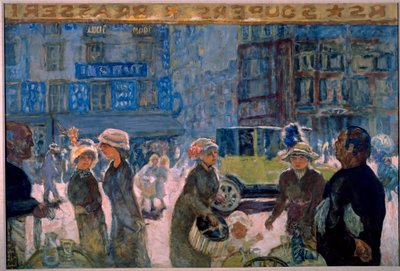 Place Clichy a Parigi: Scena di strada vista da una terrazza di un caffè da Pierre Bonnard