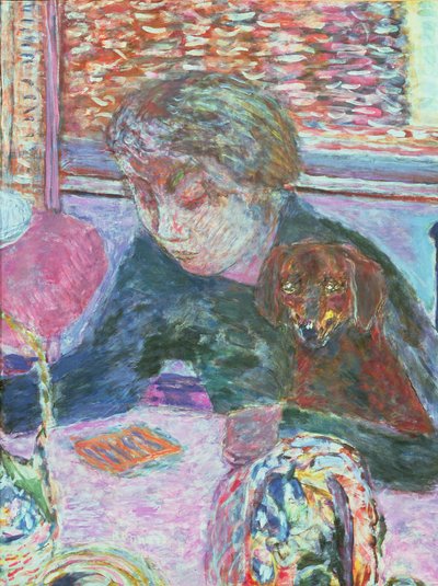 Ritratto con un cane, 1940 da Pierre Bonnard