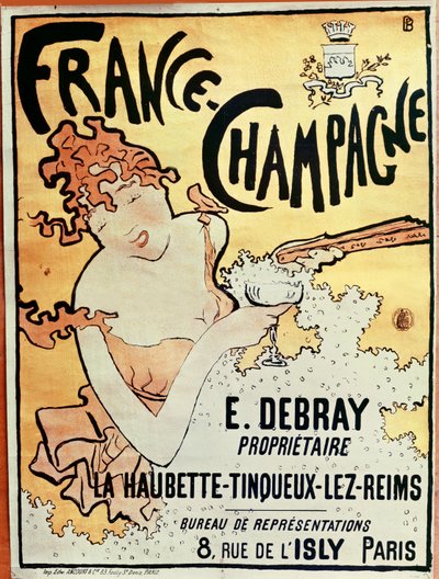 Poster pubblicitario per France Champagne, 1891 da Pierre Bonnard