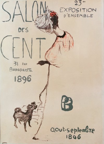 Poster pubblicitario per la 23ª esposizione del Salon des Cent, 1896 da Pierre Bonnard