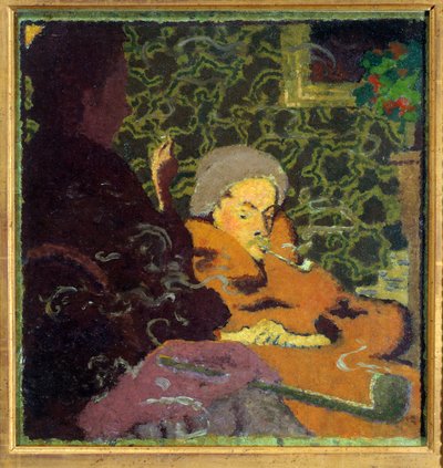 Intimità. Personaggi che fumano la pipa da Pierre Bonnard