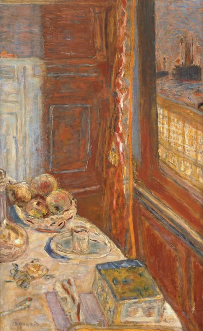 Natura morta con navi viste attraverso la finestra, c.1906 da Pierre Bonnard