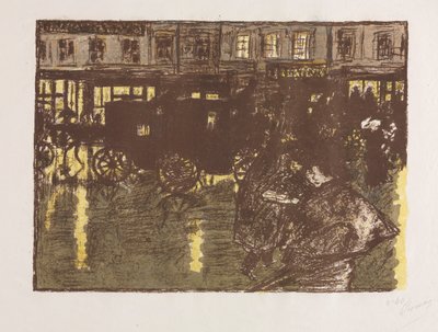 Strada di Sera sotto la Pioggia da Pierre Bonnard