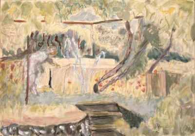 Studio per Donna in un giardino da Pierre Bonnard