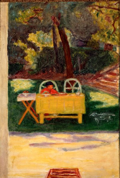 Degustazione in giardino. Dipinto di Pierre Bonnard (1867-1947), circa 1910. Olio su tela, Dim: 65x44cm Milano, Collezione privata da Pierre Bonnard