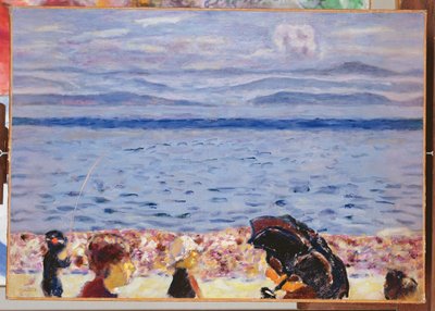 La spiaggia, mare blu, c.1930 da Pierre Bonnard