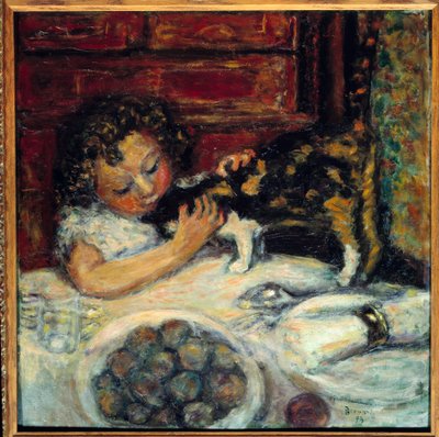 La bambina con il gatto da Pierre Bonnard