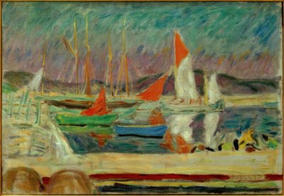 Barche a vela nel porto di Saint-Tropez da Pierre Bonnard