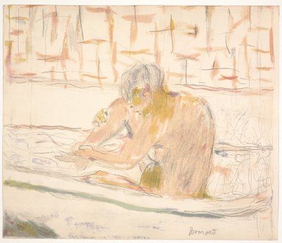 Donna seduta nella sua vasca (Femme assise dans sa baignoire) da Pierre Bonnard