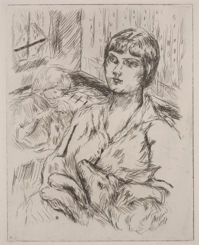Donna con cane, illustrazione da "Dingo" di Octave Mirbeau da Pierre Bonnard