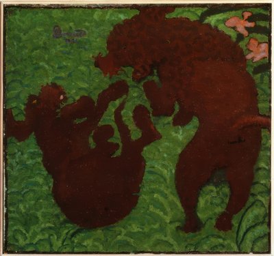 Due cani che giocano da Pierre Bonnard
