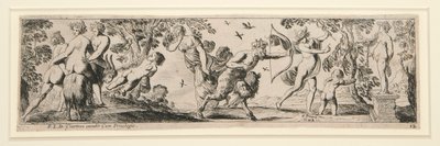 Fregi di ninfe e satiri (12 fogli) da Pierre Brebiette