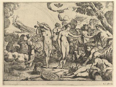 Il giudizio di Paride, 1610-42 da Pierre Brebiette