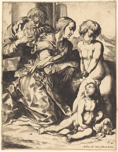 La Sacra Famiglia da Pierre Brebiette after Andrea del Sarto